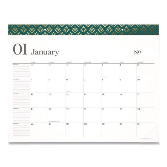 Cambridge® WorkStyle Monthly Desk Pad Calendar
