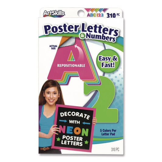 ArtSkills® Neon Color Poster Letters and Numbers