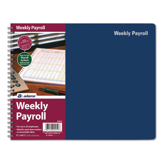 Adams® Weekly Payroll Record Book