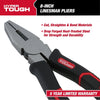 Hyper Tough 8-inch Linesman Pliers with Ergonomic Soft Grips, 5176V EasyOptionXY LLC