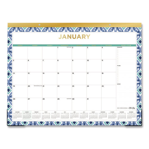 Blue Sky® Tile Monthly Desk Pad Calendar