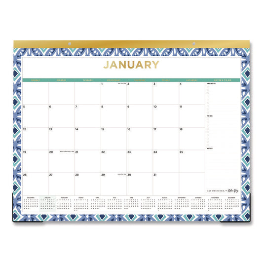 Blue Sky® Tile Monthly Desk Pad Calendar