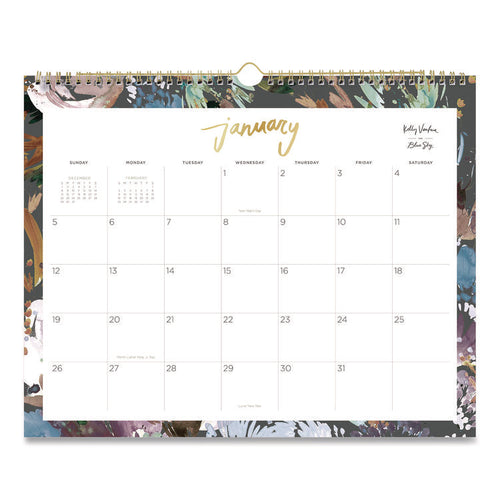 Blue Sky® Midnight Garden Monthly Wall Calendar