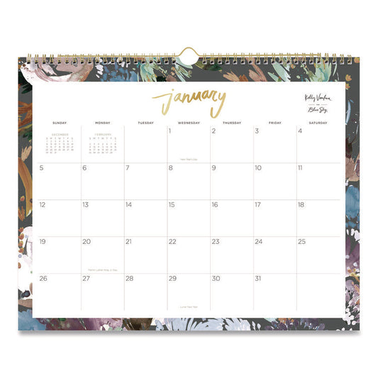 Blue Sky® Midnight Garden Monthly Wall Calendar