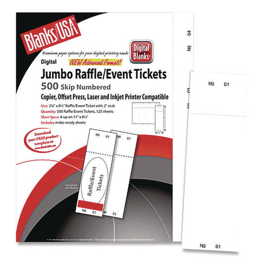 Blanks/USA® Micro-Perforated Event/Raffle Ticket
