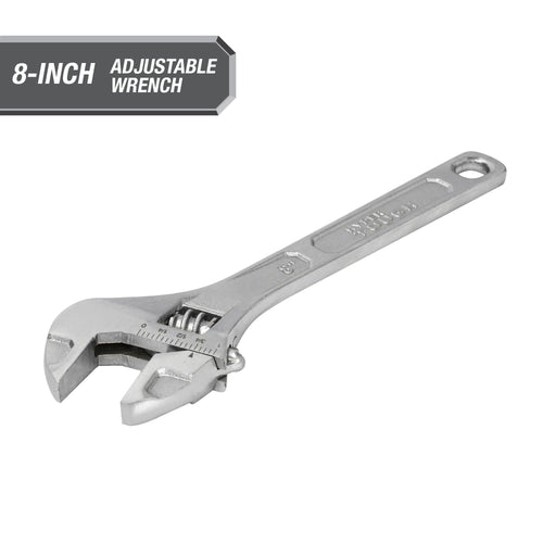 Hyper Tough 8-inch Adjustable Wrench, Steel Construction, Model 43180 EasyOptionXY LLC