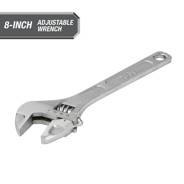 Hyper Tough 8-inch Adjustable Wrench, Steel Construction, Model 43180 EasyOptionXY LLC