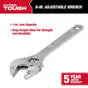 Hyper Tough 8-inch Adjustable Wrench, Steel Construction, Model 43180 EasyOptionXY LLC