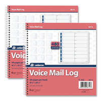 Adams® Voice Mail Log Books