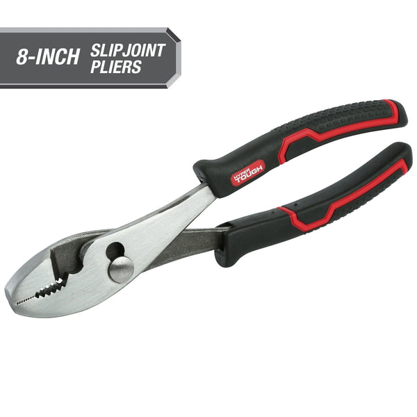 Hyper Tough 8-inch Slip Joint Pliers with Ergonomic Comfort Grips, Black, 5174V EasyOptionXY LLC