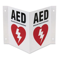 CARDIACT™ AED Three-View Wall Sign