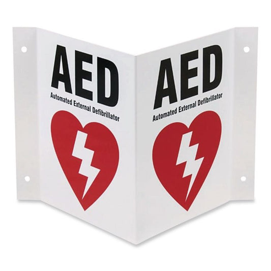 CARDIACT™ AED Three-View Wall Sign