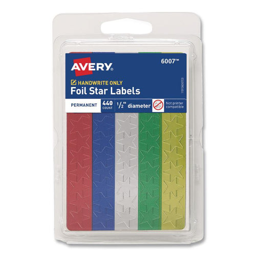 Avery® Foil Star Labels