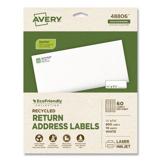 Avery® EcoFriendly Recycled Return Address Labels