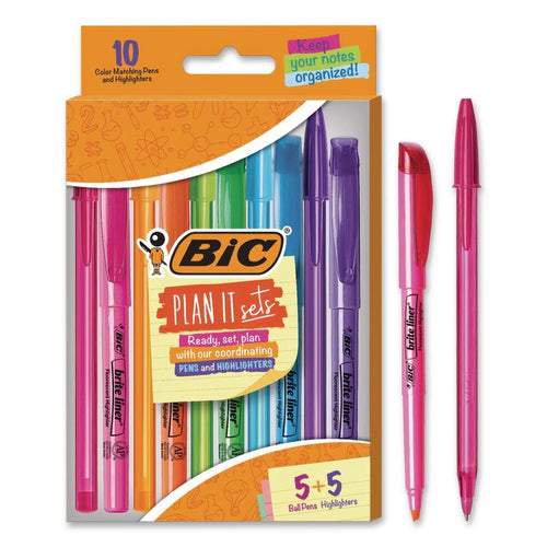 BIC® Plan It Sets Ballpoint Pen & Highlighter Pack