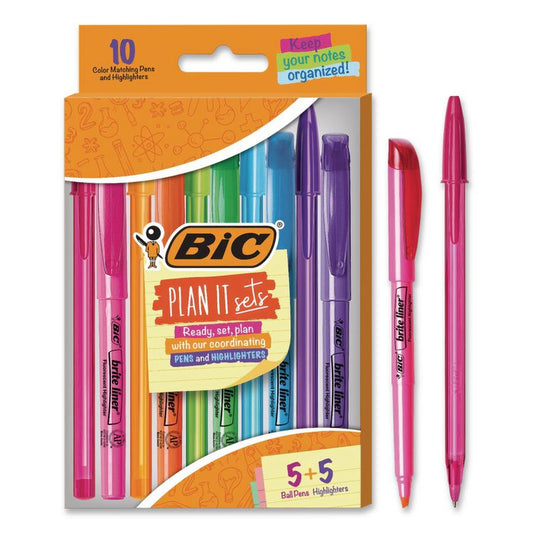 BIC® Plan It Sets Ballpoint Pen & Highlighter Pack