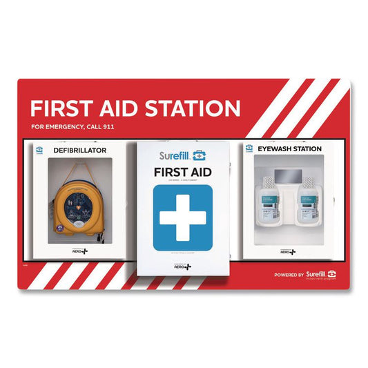 SUREFILL™ First Aid Station - First Aid, Eyewash, AED 450P