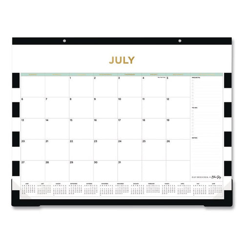 Blue Sky® Day Designer Rugby Stripe Academic Year Desk Pad Calendar