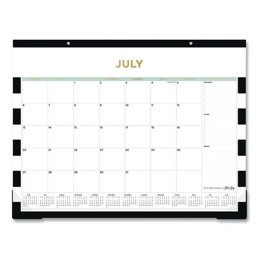 Blue Sky® Day Designer Rugby Stripe Academic Year Desk Pad Calendar