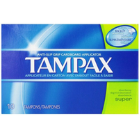 Tampax Cardboard Applicator Tampons Super Absorbency
