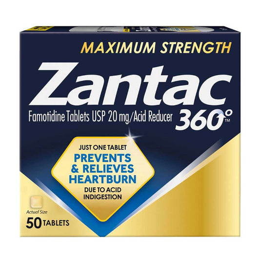 Zantac® 20 mg Maximum-Strength Tablet, 50 EA