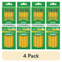 (4 pack) Ticonderoga Premium Wood Pencils, Unsharpened #2 Lead, Yellow, 24 Count EasyOptionXY LLC