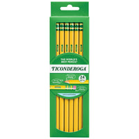 (4 pack) Ticonderoga Premium Wood Pencils, Unsharpened #2 Lead, Yellow, 24 Count EasyOptionXY LLC