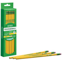 (4 pack) Ticonderoga Premium Wood Pencils, Unsharpened #2 Lead, Yellow, 24 Count EasyOptionXY LLC