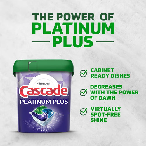 Cascade Platinum Plus Dishwasher Detergent Pacs, Mountain Scent, 62 Count EasyOptionXY LLC