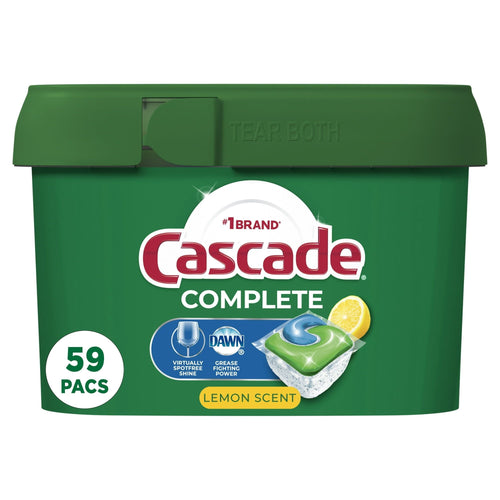 Cascade Complete Pods, Action Pacs Dishwasher Detergent, Lemon, 59 Ct EasyOptionXY LLC