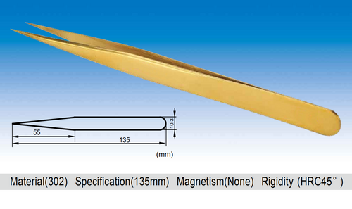 STRAIGHT Super Steel Tweezer | Anti-magnetic | Ultra-high precision hardness and durability