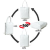 White Leather Shoulder Tote Bag