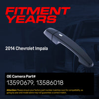 Exterior Door Handle Black Primed Replacement for Chevrolet Impala (2014) OE Part # 13590679, 13586018 | Front Right Passenger Side w/o Keyhole