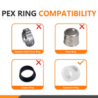 PEX A Expansion 1/2" 8" Copper Stub