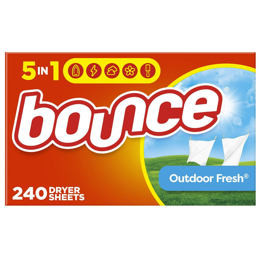 Bounce Fabric Softener Sheets, Outdoor Fresh, 240 Count EasyOptionXY LLC