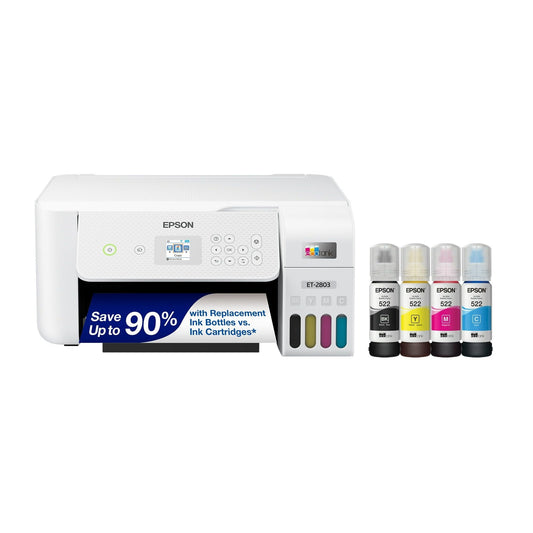 Epson EcoTank ET-2803 Wireless All-in-One Cartridge-Free Printer EasyOptionXY LLC