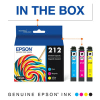 EPSON 212 Claria Ink Standard Capacity Color Combo Pack (T212520-S) Works with WorkForce WF-2830, WF-2850, Expression XP-4100, XP-4105 EasyOptionXY LLC