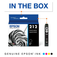 EPSON 212 Claria Ink Standard Capacity Black Cartridge (T212120-S) Works with WorkForce WF-2830, WF-2850, Expression XP-4100, XP-4105 EasyOptionXY LLC