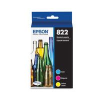 EPSON 822 DURABrite Ultra Ink Standard Capacity Black & Color Cartridge Combo Pack (T822520-S) Works with WorkForce Pro WF-3820, WF-3823, WF-4820, WF-4830, WF-4833, WF-4834 EasyOptionXY LLC