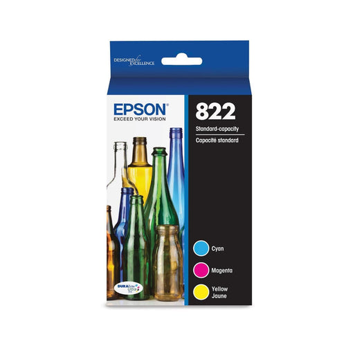 EPSON 822 DURABrite Ultra Ink Standard Capacity Black & Color Cartridge Combo Pack (T822520-S) Works with WorkForce Pro WF-3820, WF-3823, WF-4820, WF-4830, WF-4833, WF-4834 EasyOptionXY LLC
