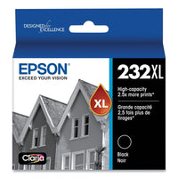 EPSON 232 Claria Ink High Capacity Black Cartridge (T232XL120-S) Works with WorkForce WF-2930, WF-2950, Expression XP-4200, XP-4205 EasyOptionXY LLC
