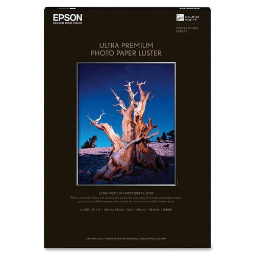 Epson S041407 Photo Paper Super B - 13" x 19" - Luster - 97 Brightness - 50 Sheet EasyOptionXY LLC