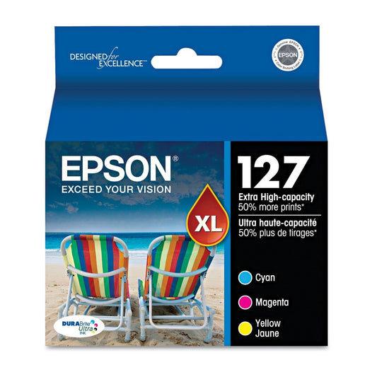 Epson T127520-S (127) DURABrite Ultra Extra High-Yield Ink, Cyan/Magenta/Yellow, 3/Pack EasyOptionXY LLC