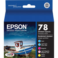 EPSON 78 Claria Hi-Definition Ink Standard Capacity 5 Color Cartridge Combo Pack (T078920) Works with Artisan 50, Photo R260, R280, R380, RX580, RX595, RX680 EasyOptionXY LLC