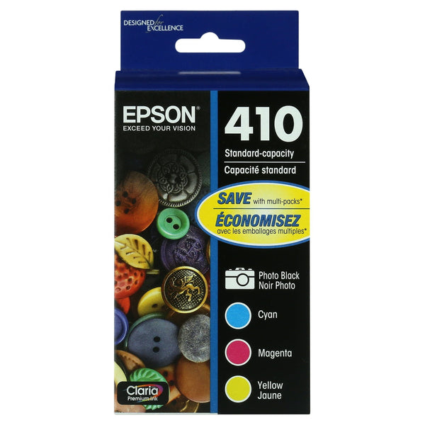 EPSON 410 Claria Premium Ink Standard Capacity Photo Black & Color Combo Pack (T410520-S) Works with Expression Premium XP-530, XP-630, XP-640, XP-7100, XP-830 EasyOptionXY LLC