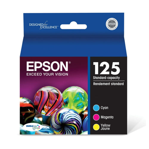 EPSON 125 DURABrite Ultra Ink Standard Capacity Color Combo Pack (T125520-S) Works with Stylus NX-125, NX-127, NX-130, NX-230, NX-420, NX-530, NX-625, WorkForce WF-320, WF-323, WF-325, WF-520 EasyOptionXY LLC