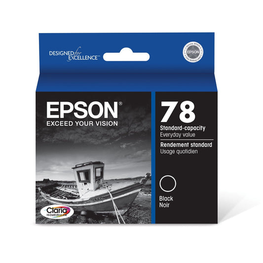 EPSON 78 Claria Hi-Definition Ink Standard Capacity Black Cartridge (T078120-S) Works with Artisan 50, Photo R260, R280, R380, RX580, RX595, RX680 EasyOptionXY LLC