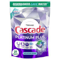 Cascade Platinum Plus Dish Detergent ActionPacs, Power of Bleach, Mountain Scent, 21 Count EasyOptionXY LLC