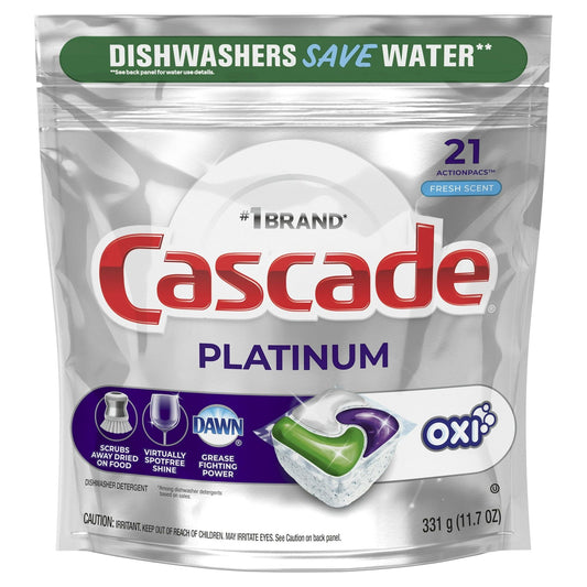 Cascade Pacs Dishwasher Detergents, Fresh Scent, 11.7 Ounce, 21 Count EasyOptionXY LLC