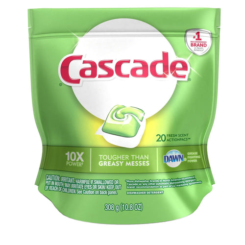 Cascade Pacs Dishwasher Detergents, Fresh Scent, 10.8 Ounce, 20 count EasyOptionXY LLC